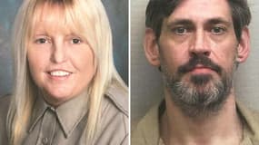 Montage de photos non datées de l'agente des services pénitentiaires Vicki White, et du détenu Casey White, évadé le 29 avril d'une prison de Florence, dans l'Alabama (Etats-Unis)