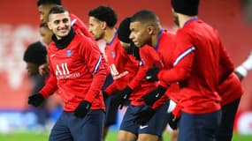 Verratti, Marquinhos et Mbappé 