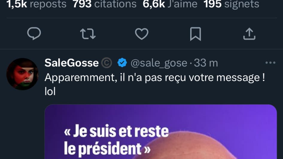 La publication sur X, ex-Twitter du compte des Républicains ce mercredi 12 juin. 