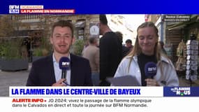 La circulation rendue difficile dans les rues de Bayeux lors du passage de la flamme olympique
