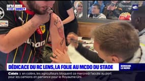 De nombreux supporters du RC Lens présents pour une séance de dédicaces