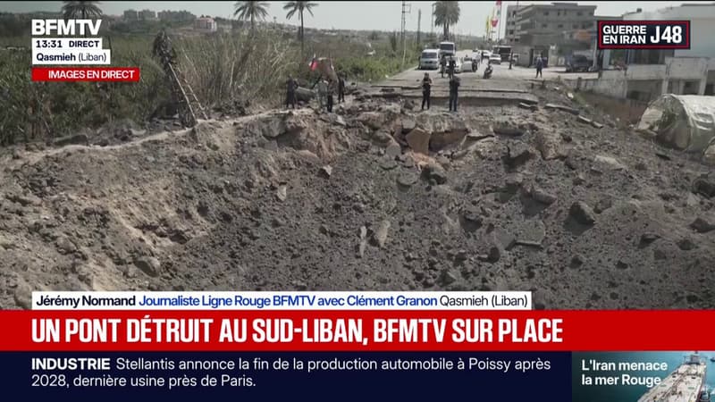 Guerre au Moyen-Orient: BFMTV près du lieu d'une frappe israélienne sur un pont dans le sud du Liban