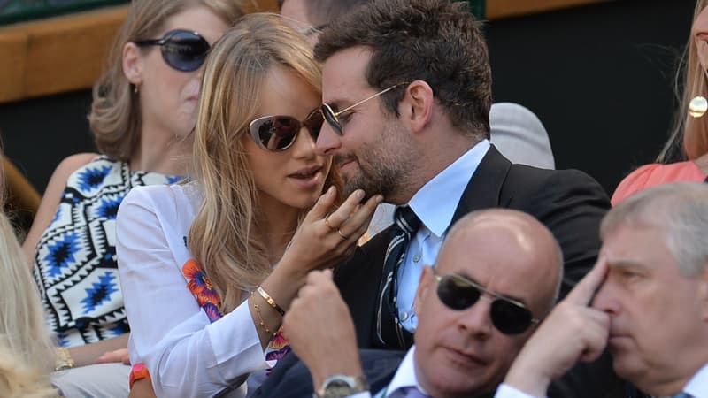 Bradley Cooper et Suki Waterhouse à Wimbledon en juillet 2014