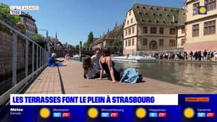 Ciel bleu, week-end prolongé: les terrasses font le plein à Strasbourg