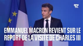 Emmanuel Macron: "Nous ne serions pas sérieux à proposer à sa Majesté une visite au milieu des manifestations"