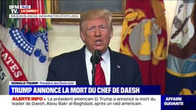 "Abu Bakr al-Baghdadi est mort' : Le président des États-Unis annonce la mort du chef de Daesh