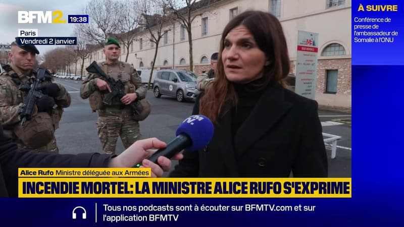 Incendie mortel : la ministre déléguée aux Armées Alice Rufo dit être "à la disposition des autorités suisses"