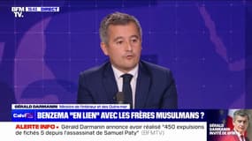 Gérald Darmanin: "Je constate que Karim Benzema n'a toujours pas fait un tweet pour l'assassinat de ce professeur à Arras, pour les bébés décapités, pour les femmes violées, pour les 1300 massacrés par le terrorisme islamiste en Israël"