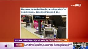 Il paye un commerçant avec sa carte bleue volée 