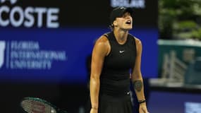 Aryna Sabalenka lors du WTA 1000 de Miami, le 23 mars 2024.
