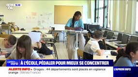 Dans certaines écoles, des vélos-bureaux ont été installés pour mieux se concentrer