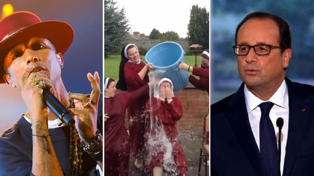 Pharrell Williams, François Hollande et le Ice Bucket Challenge font partie des sujets les plus commentés sur Facebook en 2014.