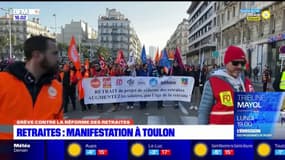 "On ne lâchera rien": des milliers de personnes manifestent contre la réforme des retraites à Toulon