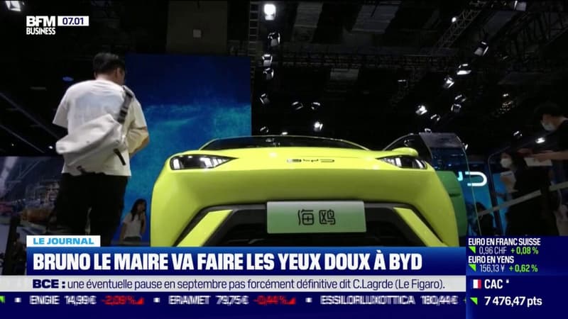Chine: Bruno Le Maire lance l'opération séduction de BYD, un constructeur automobile