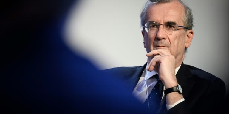 Le gouverneur de la Banque de France  Francois Villeroy de Galhau à Davos, le 23 mai 2022