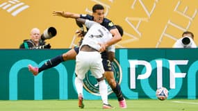 Vinicius face à Alberto Costa lors du 8e de finale de la Coupe du monde des clubs entre le Real et la Juve, le 1er juillet 2025.