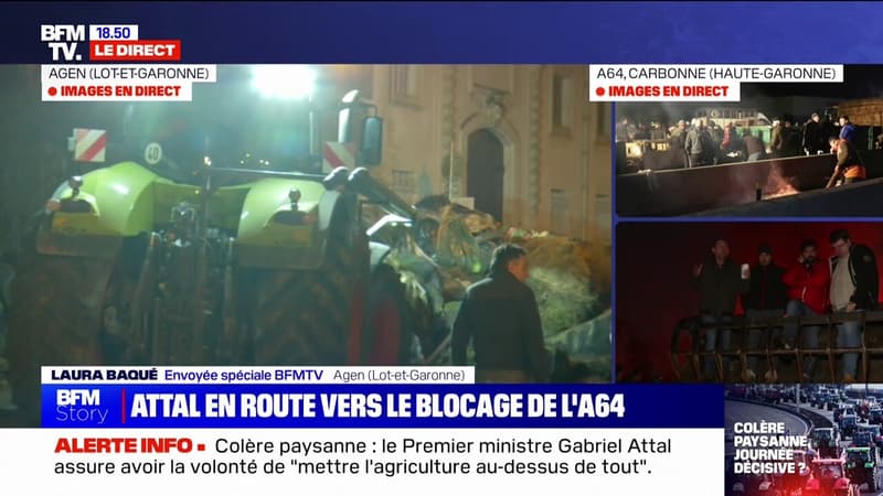 Annonces de Gabriel Attal: la préfecture d'Agen à nouveau prise pour cible par les agriculteurs