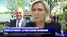 Stade de France: Marine Le Pen charge Gérald Darmanin qu'elle accuse "de mentir"