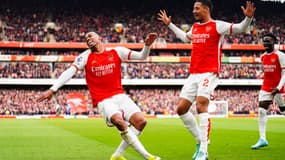 Gabriel et William Saliba lors du match Arsenal-Crystal Palace, le 20 janvier 2024.