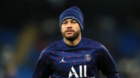 Neymar à l'échauffement du PSG