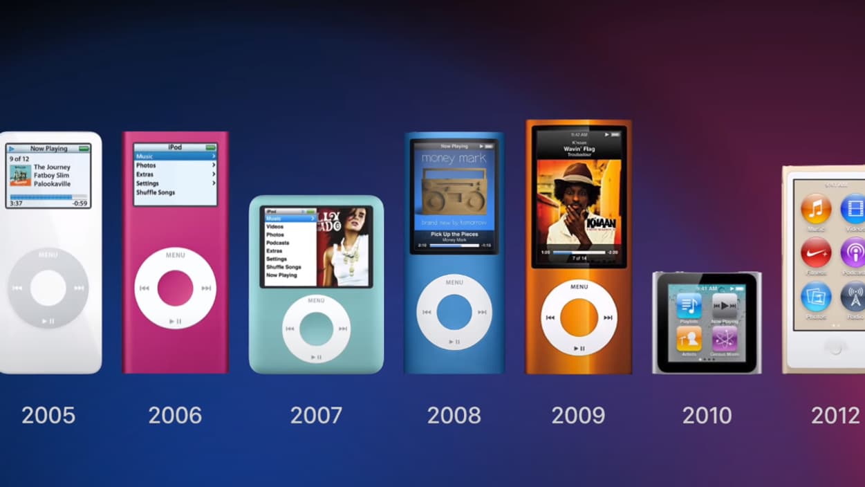 Les sept générations d'iPod nano Les sept générations d'iPod nano