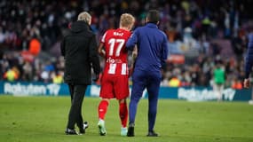 Daniel Wass à sa sortie du terrain en fin de match contre le Barça