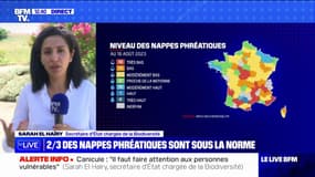 "72% des nos nappes phréatiques sont en extrême tension", alerte Sarah El Haïry