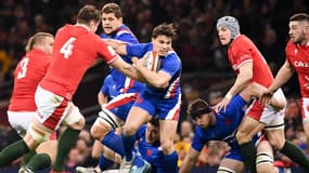Antoine Dupont lors du match Galles-France, à Cardiff le 11 mars 2022