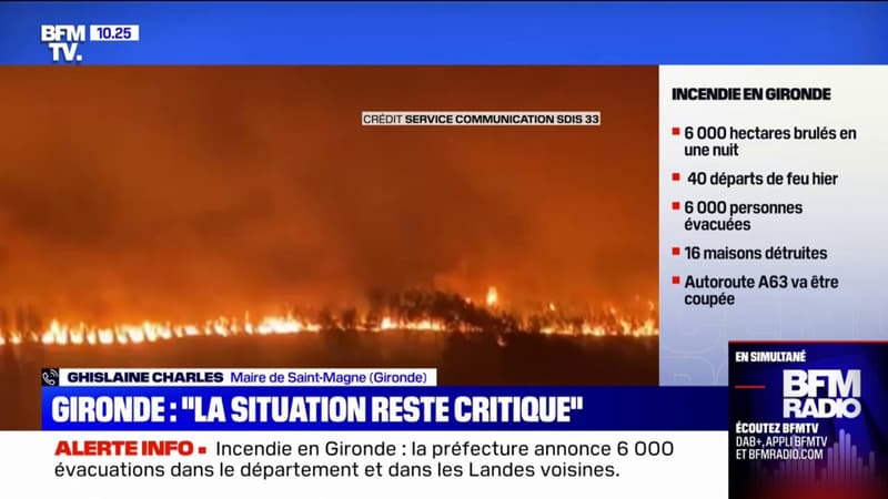 C'est usant: la maire de Saint-Magne évoque les nouveaux départs de feu en Gironde