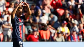Désiré Doué buteur pour le PSG au Parc des Princes, 28e journée de Ligue 1, 5 avril 2025