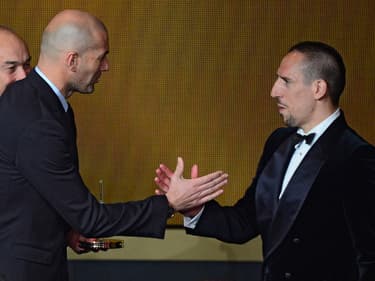 Zinedine Zidane et Franck Ribéry à Zurich le 13/01/2024