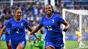 Marie-Antoinette Katoto buteuse lors de France-Colombie, le 25 juillet 2024