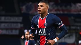 Kylian Mbappé lors du match PSG-Montpellier, à Paris le 22 janvier 2021