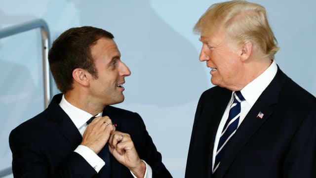 Emmanuel Macron et Donald Trump, au G20 à Hambourg.