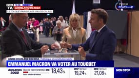 Législatives 2022: Emmanuel Macron vote au Touquet