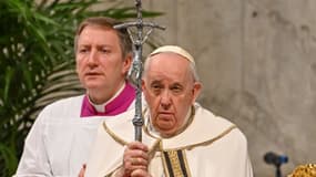 Le pape François lors de la messe célébrant l'Epiphanie le 6 janvier 2023. 