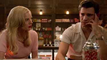 David Corenswet et Samara Weaving dans la série Hollywood sur Netflix.