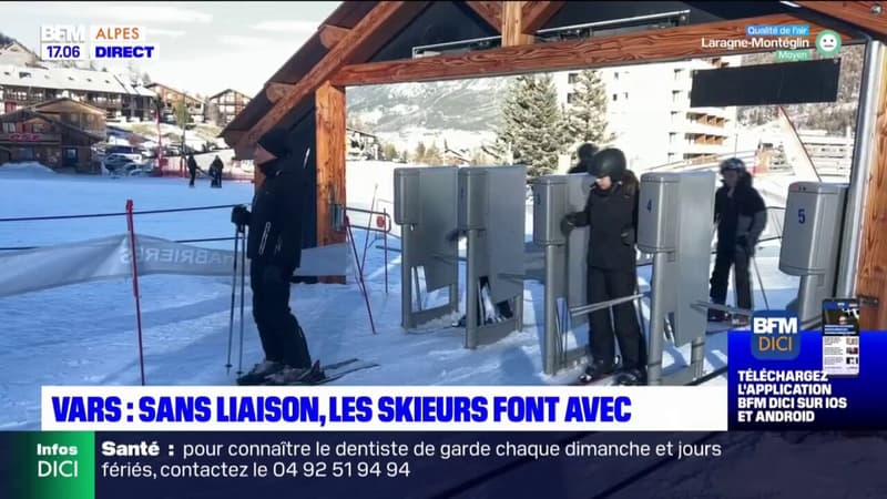 Hautes-Alpes: à Vars, les skieurs font sans la liaison avec Risoul