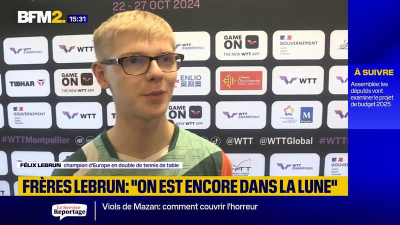 Félix Lebrun avant le tournoi de tennis de table à Montpellier: 