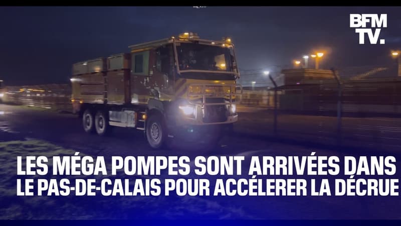Les méga pompes qui sont venues du sud de la France sont arrivées dans le Pas-de-Calais
