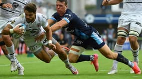 Lucas Tauzin, auteur du second essai toulousain lors de la rencontre de Top 14 entre Montpellier et Toulouse (15-17) samedi 18 septembre à Montpellier 