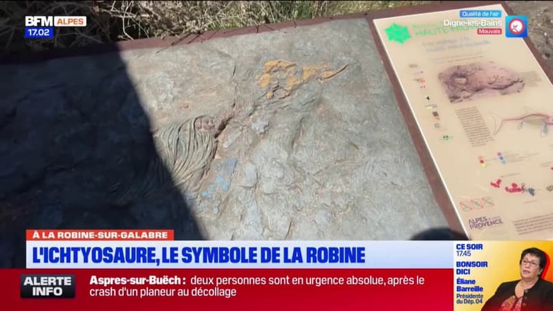 La Robine-sur-Galabre: l'ichtyosaure, le symbole du village