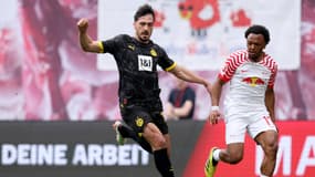 Mats Hummels avec le Borussia Dortmund, à Leipzig le 27 avril 2024