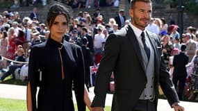 Victoria Beckham et David Beckham au mariage de Harry et Meghan, le 19 mai 2018. 