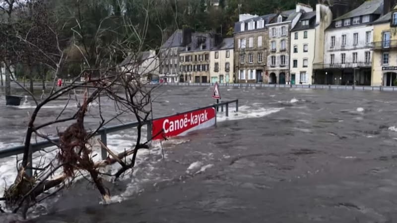 "On a eu plus de 1,20 mètre d'eau de haut": après le passage de la tempête Ingrid en Bretagne, les habitants constatent les dégâts