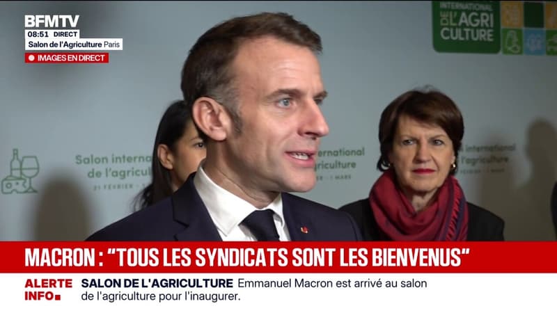 Salon de l'Agriculture: "Tout le monde doit être derrière la ferme française, ce n'est pas un moment de division mais un moment de fierté", déclare Emmanuel Macron