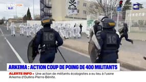 Oullins-Pierre-Bénite: une action coup de poing à l'usine Arkema avec 400 militants d'Extinction Rebellion