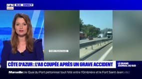Côte d'Azur: l'A8 coupée dans les deux sens après un grave accident