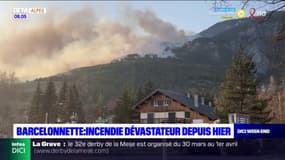 Barcelonette: un incendie en cours depuis samedi, 90 pompiers mobilisés