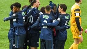 Les Parisiens fêtent leur but contre Wasquehal